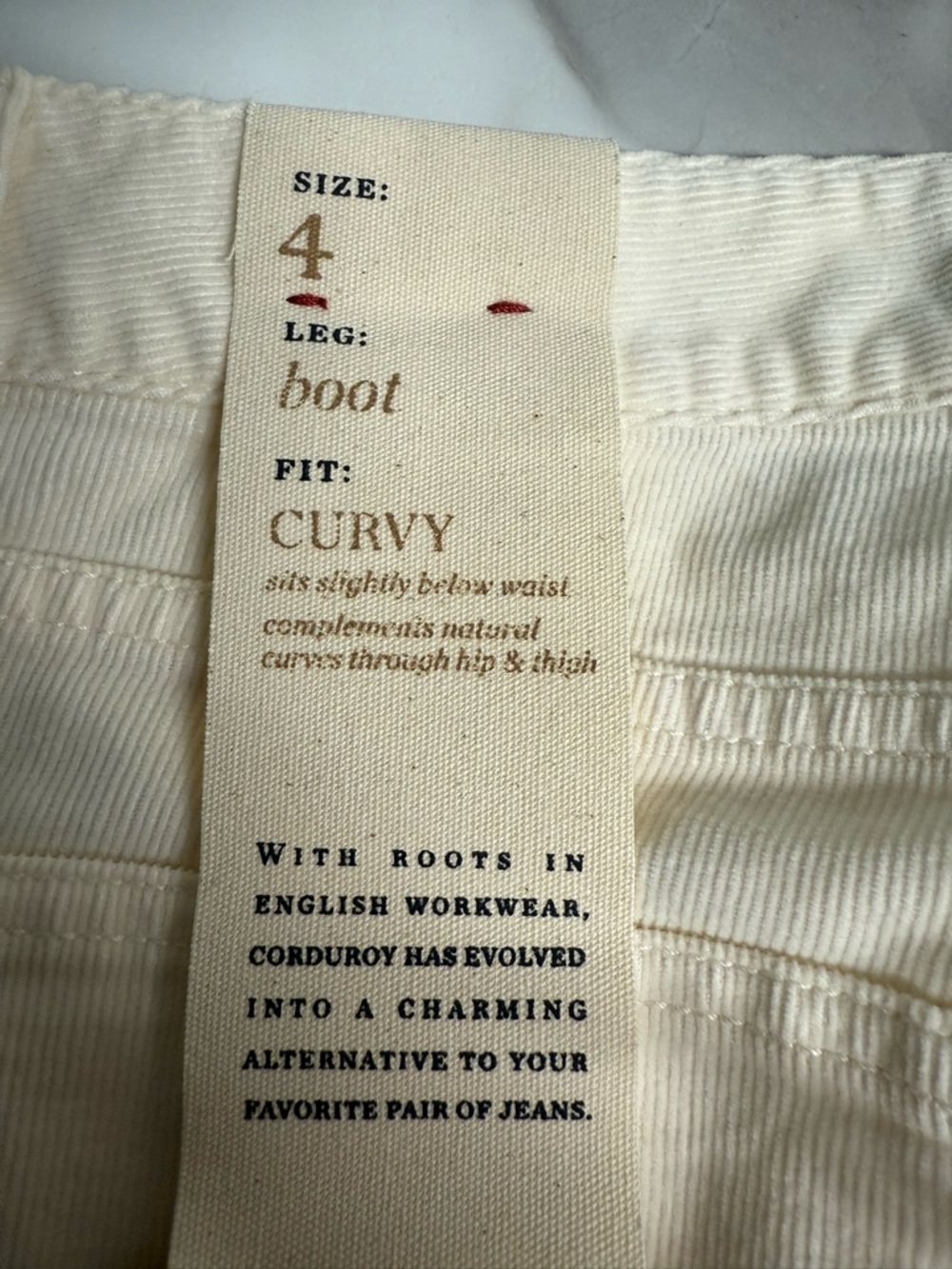 Talbots curvy boot corduroys - Picture 5 of 5